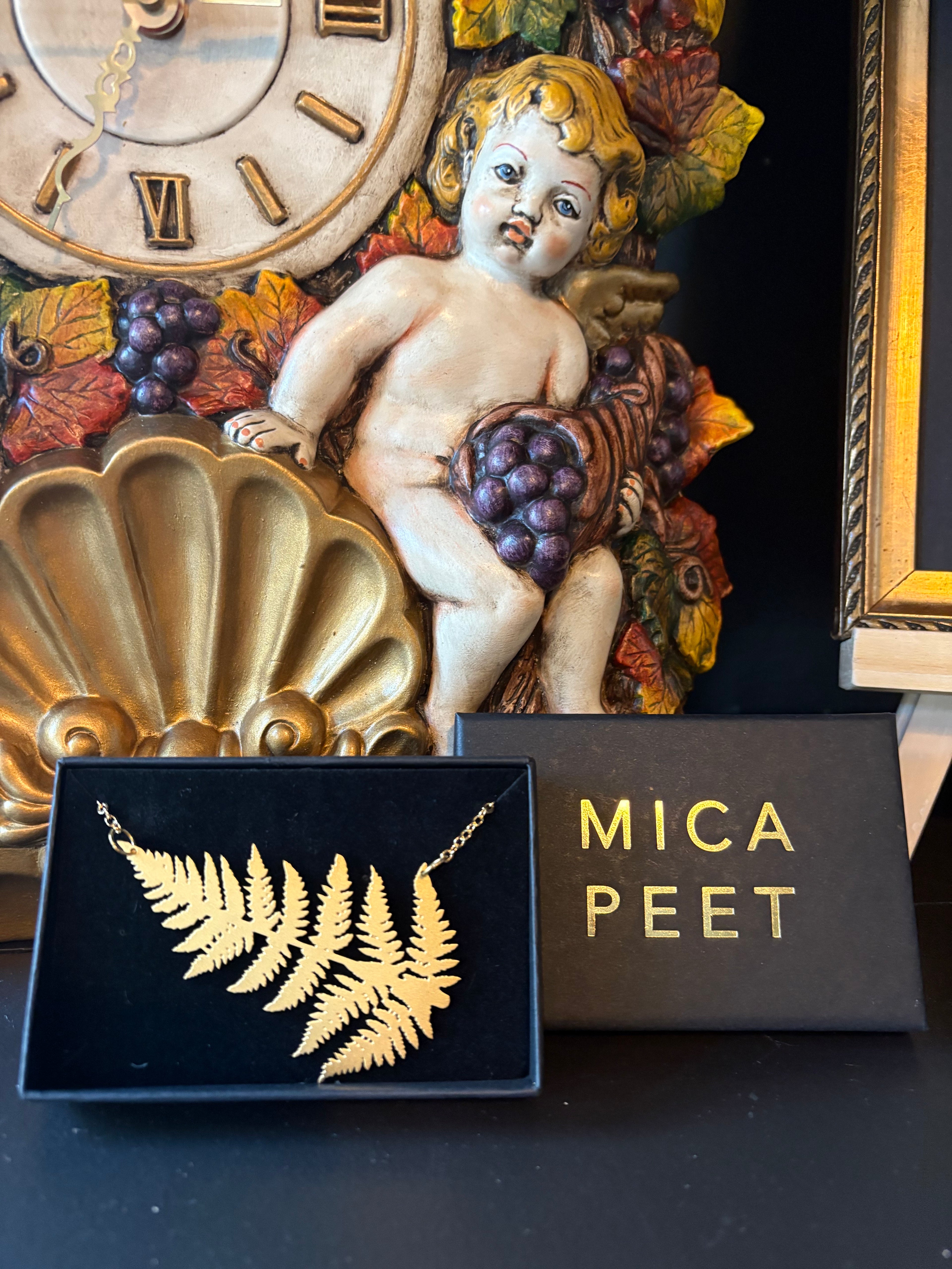 Statement Gold Fern Necklace